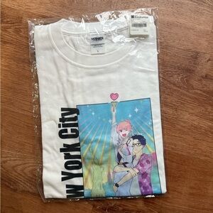 Wotakoi anime New York City White Graphic Tee